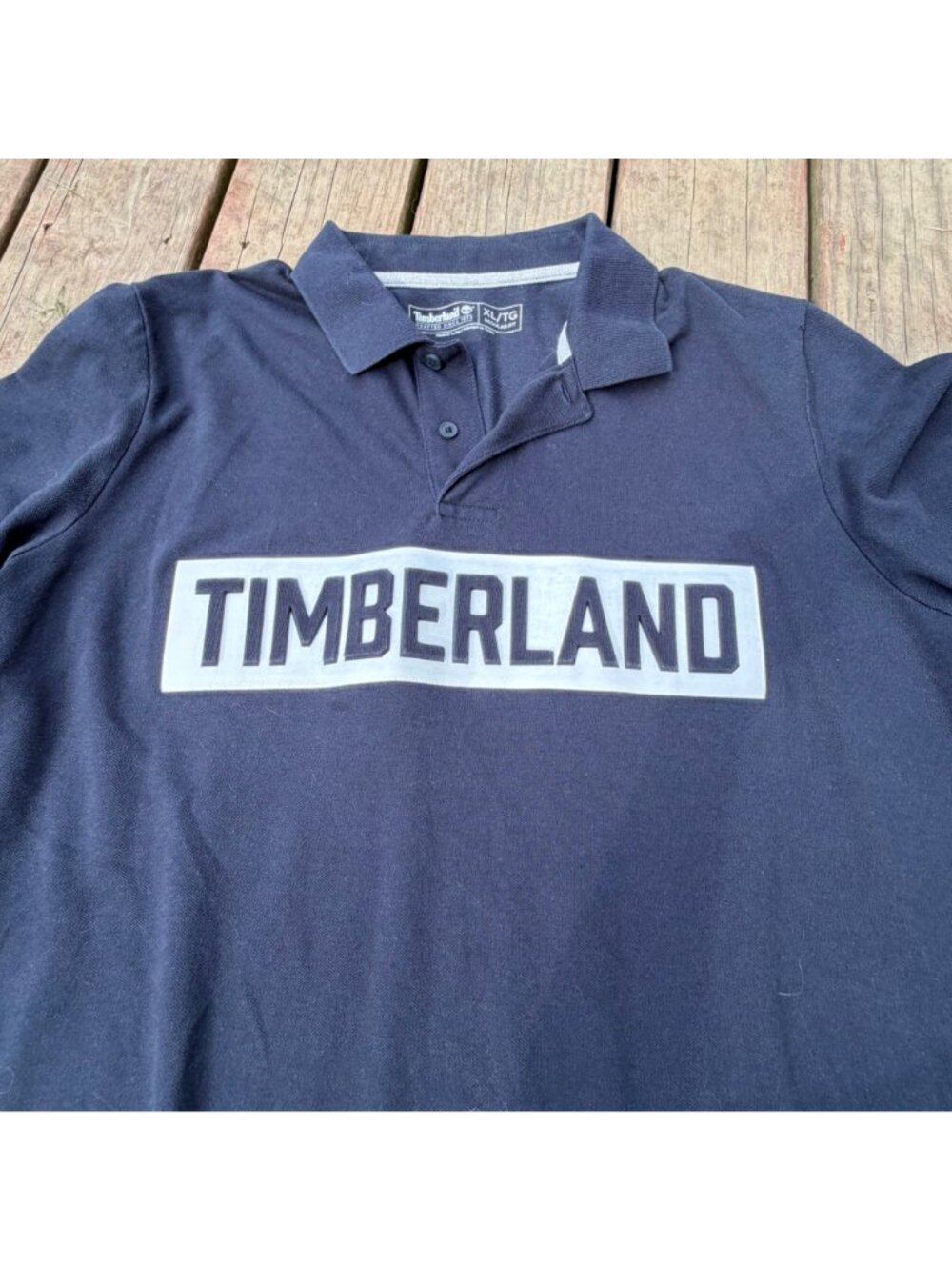 Timberland Navy Blue Polo Shirt XL Regular Fit Mens Casual Wear - Picture 2 of 3